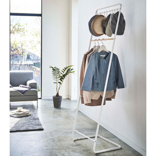 Yamazaki USA Steel 8 Hook Freestanding Coat Rack Wayfair